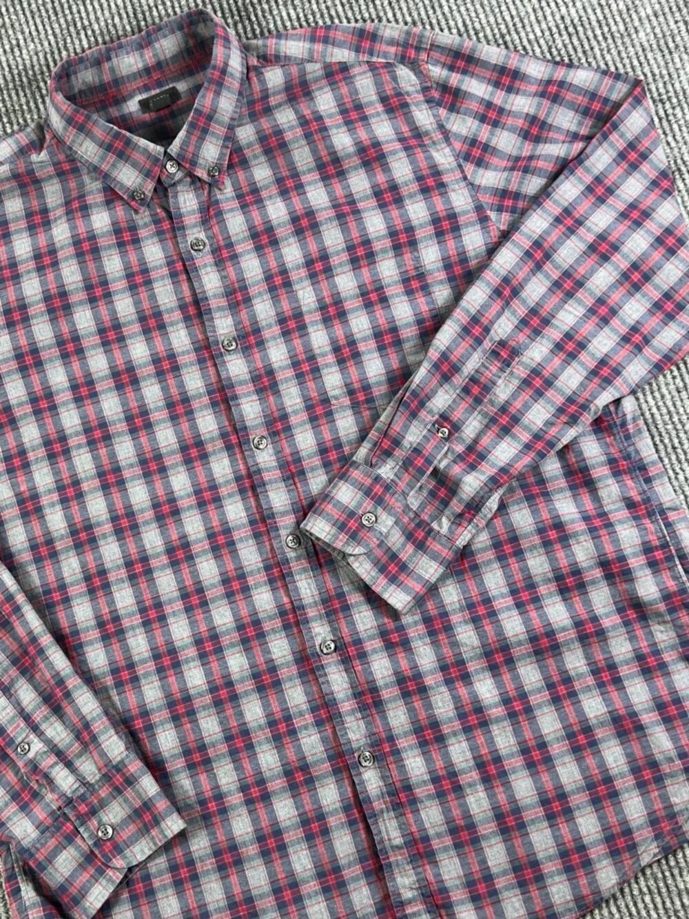 Share J.Crew Secret Wash Shirt Mens XL Lightweight Stretch Plaid Button Down